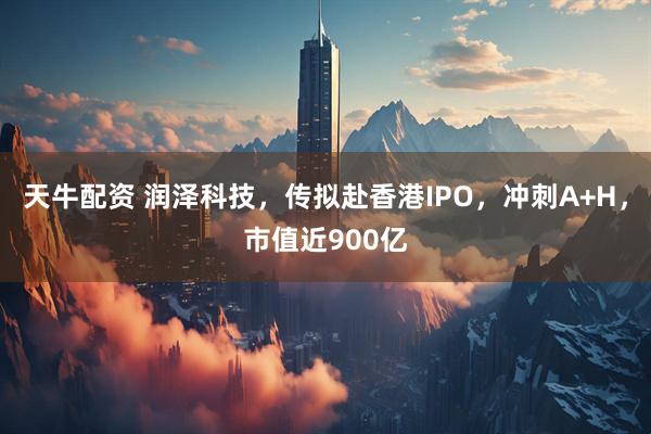 天牛配资 润泽科技，传拟赴香港IPO，冲刺A+H，市值近900亿