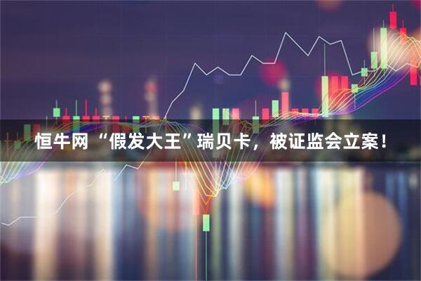 恒牛网 “假发大王”瑞贝卡，被证监会立案！